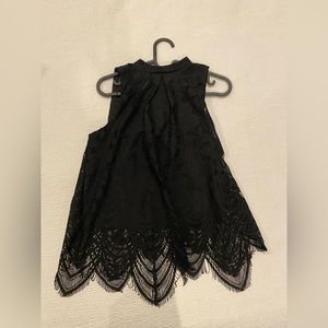 Black Lace Crop Top